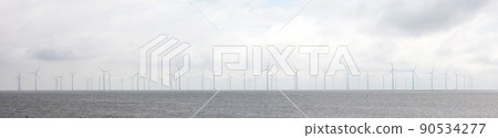 Windmills in the sea 90534277