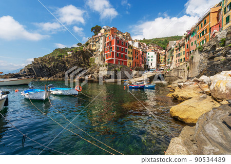 Riomaggiore Village - Cinque Terre National Park Liguria Italy 90534489