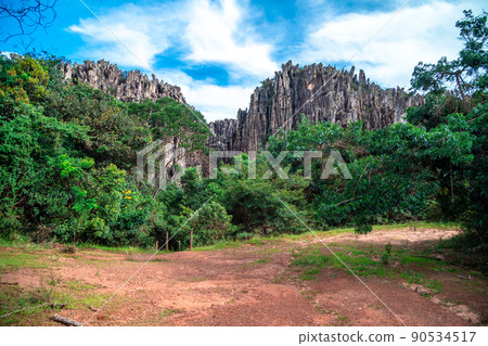 Natural rock massif in Brazil, Salitre Grotto, a tourist destination Natural rock massif in Brazil, Salitre Grotto, a tourist destination 90534517