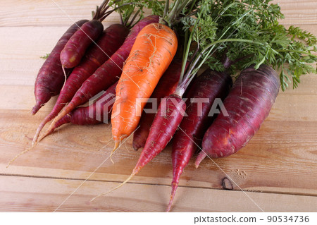 Carrots on table Carrots on table 90534736