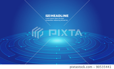 Blue dot line surface spiral turntable technology display stand Blue dot line surface spiral turntable technology display stand 90535441