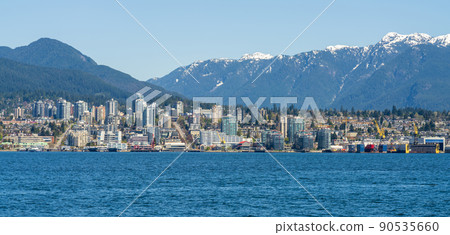 North Vancouver coast skyline cityscape. British Columbia, Canada. 90535660