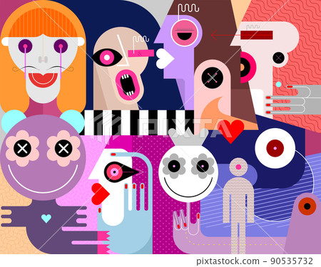 Actors And Puppets vector illustration Actors And Puppets vector illustration 90535732