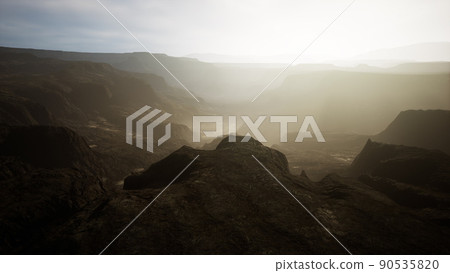 Red Rocks Amphitheatre on a foggy morning 90535820