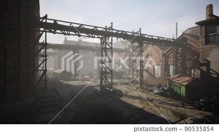 Old destroyed an abandoned factory 90535854