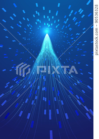 upward emitting glowing lines internet technology technology background 90536328