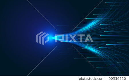 horizontal radiating luminous lines internet technology big data background 90536330