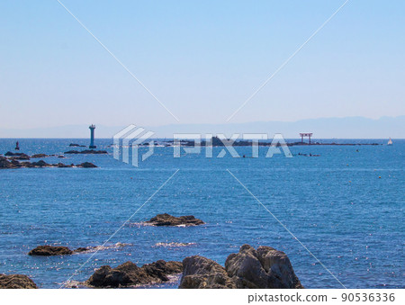 Scenery from Hayama Morito coast 90536336