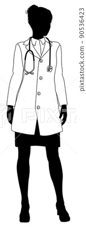 Doctor Woman Medical Silhouette Healthcare Person Doctor Woman Medical Silhouette Healthcare Person 90536423