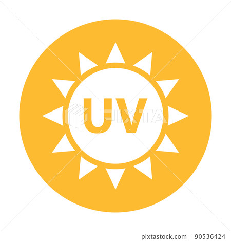 UV radiation icon vector solar ultraviolet light symbol for graphic design, logo, web site, social media, mobile app, ui illustration. 90536424