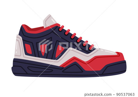 Sneaker or Running Shoe as Casual Sport Footwear Vector Illustration 90537063