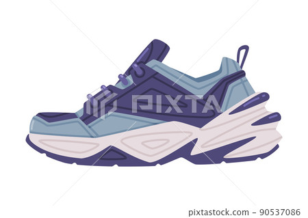 Sneaker or Running Shoe as Casual Sport Footwear Vector Illustration 90537086