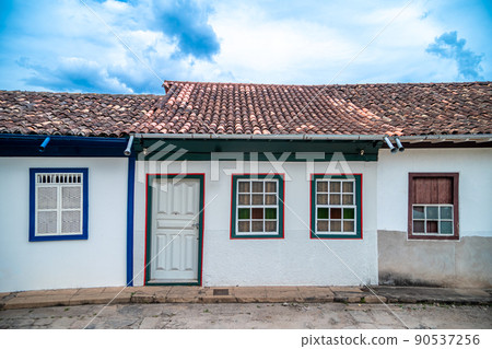 Colorful houses on the street of Diamantina in Brazil in South America Colorful houses on the street of Diamantina in Brazil in South America 90537256