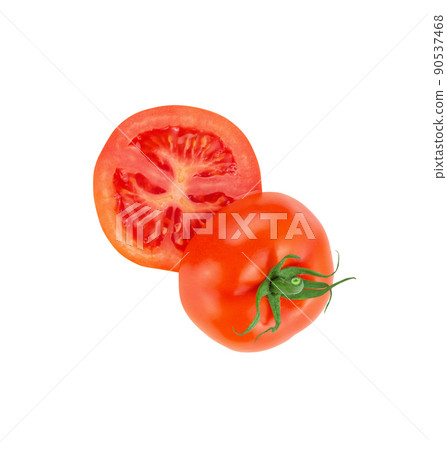 Fresh Tomato on White Background. File with Clipping Path. Fresh Tomato on White Background. File with Clipping Path. 90537468