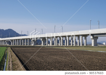 2022年4月福井市南部下造田區北陸新幹線擴建工程 90537683