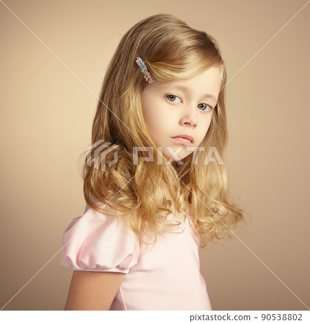 Portrait of pretty little girl Portrait of pretty little girl 90538802
