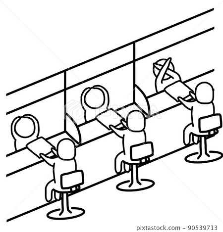 Illustrations of people submitting documents at the government office Illustrations of people submitting documents at the government office 90539713