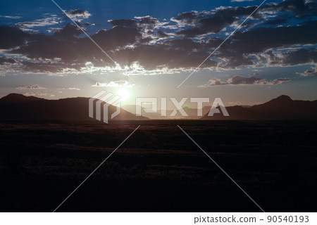Sunset in the Namib desert., national park Namib-Naukluft Namibia 90540193