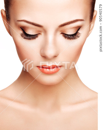 Beautiful woman face. Perfect makeup 90540579
