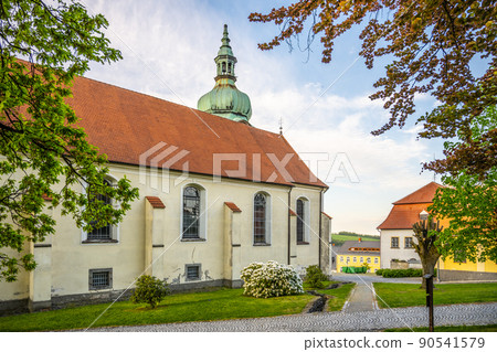 Rural church in small Czech town 90541579