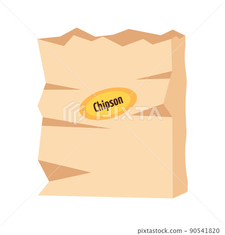 Chips pepper bag isolated on white background. Flat vector illustration Chips pepper bag isolated on white background. Flat vector illustration 90541820