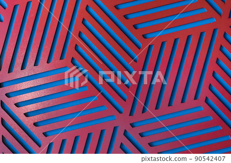 Pattern Red And Blue Abstract Geometric Contemporary Interior Wall Design Architecture Decoration Texture Background Pattern Red And Blue Abstract Geometric Contemporary Interior Wall Design Architecture Decoration Texture Background 90542407