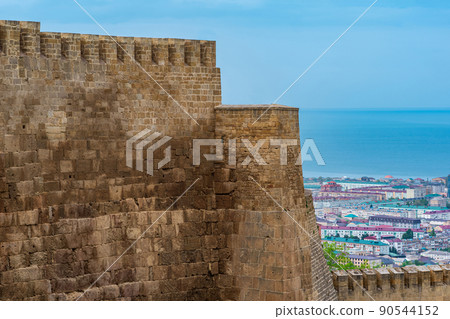 view of Derbent and the Caspian Sea from the walls of the Naryn-Kala citadel view of Derbent and the Caspian Sea from the walls of the Naryn-Kala citadel 90544152