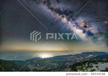 [Milky Way Material] Milky Way seen from Shibutoge [Gunma Prefecture] 90544596