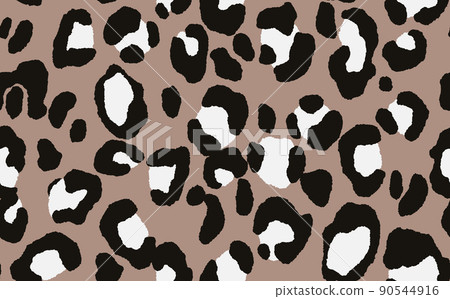 Abstract modern leopard seamless pattern. Animals trendy background. Color decorative vector stock illustration for print, card, postcard, fabric, textile. Modern ornament of stylized skin 90544916