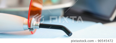 Stomatological tool for whitening teeth in clinic with plastic nozzle 90545472