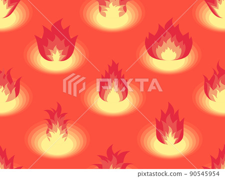 Seamless pattern with fire icons. Flame in a flat style. Red blaze design for print, banners and wrapping paper. Vector illustration Seamless pattern with fire icons. Flame in a flat style. Red blaze design for print, banners and wrapping paper. Vector illustration 90545954