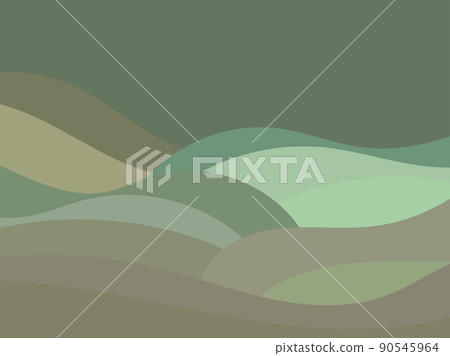 Natural landscape in a minimalistic style. Plains and mountains, fields and meadows. Typographic boho decor for prints, posters and interior design. Mid Century modern decor. Vector illustration 90545964