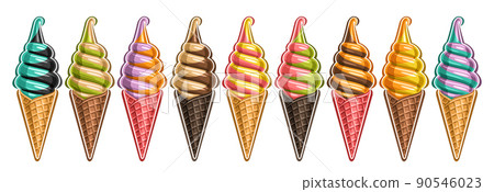 Vector Ice Cream Set Vector Ice Cream Set 90546023