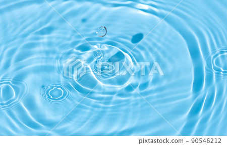 Water Drop Splash. Blue water background texture 90546212