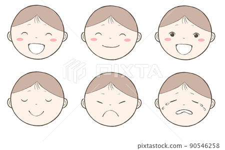 Baby's facial expression set Baby's facial expression set 90546258