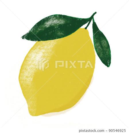 檸檬彩色鉛筆劃的插圖 檸檬彩色鉛筆劃的插圖 90546925