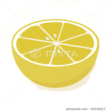 檸檬彩色鉛筆劃的插圖 檸檬彩色鉛筆劃的插圖 90546927