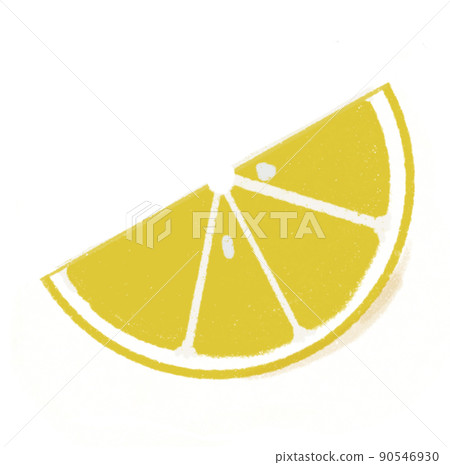 Illustration of lemon colored pencil drawing 90546930