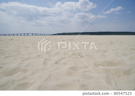 Sandy beach of Yonaha Maehama and Kurima Island 90547525