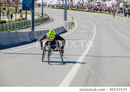 wheelchair athlete participant of marathon race wheelchair athlete participant of marathon race 90547539