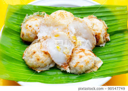 Khanom Krok, Thai coconut milk dessert. Coconut rice pancake 90547749