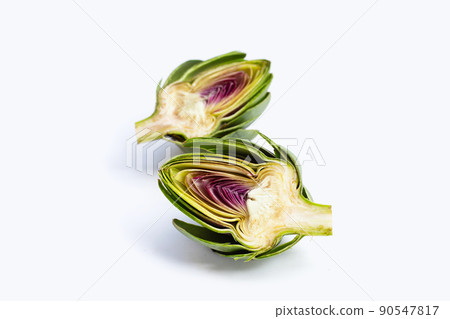 Fresh artichoke on white background 90547817