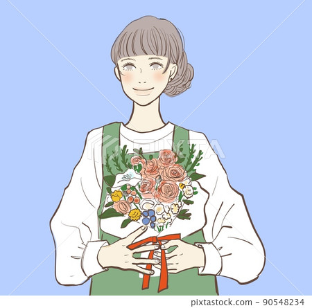 在花店工作的女孩 90548234