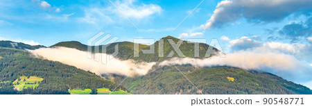 Green alpine peaks around Zillertal Green alpine peaks around Zillertal 90548771