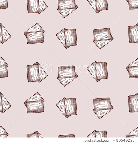 Football cards engraving seamless pattern. Vintage background sport topic in hand drawn style. Football cards engraving seamless pattern. Vintage background sport topic in hand drawn style. 90549253