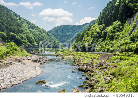 《Gifu Prefecture》 Gujo City Nagara River 《Gifu Prefecture》 Gujo City Nagara River 90549313