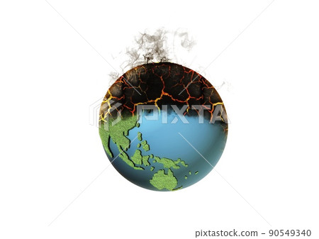 3d illustration of the fragile earth with the concept of environmental destruction 3d illustration of the fragile earth with the concept of environmental destruction 90549340
