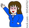A woman in a suit to explain 90549762