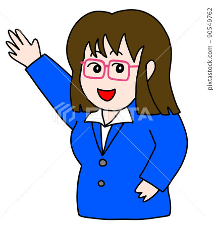 A woman in a suit to explain A woman in a suit to explain 90549762