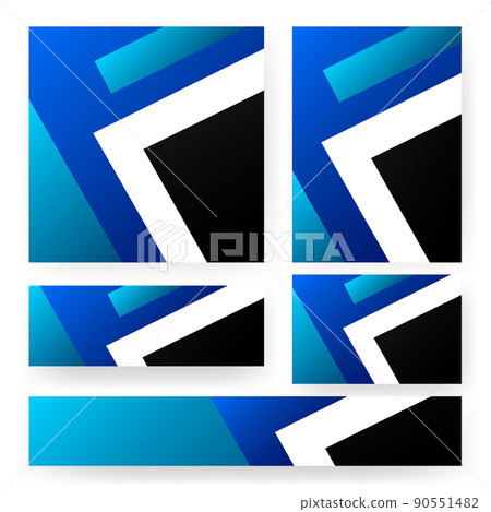 geometric pattern cover set templates for business 90551482